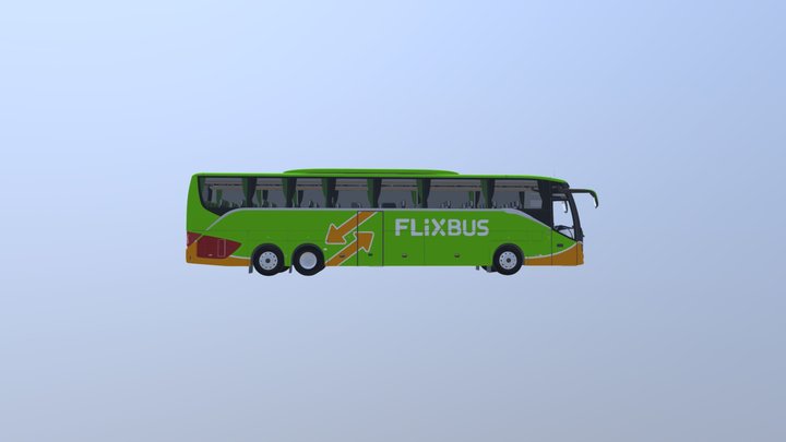 Flix Bus-OBJ 3D Model