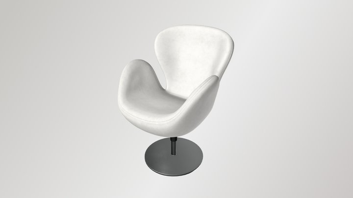 White Futuristic Chair - Swan Chair 3D Model
