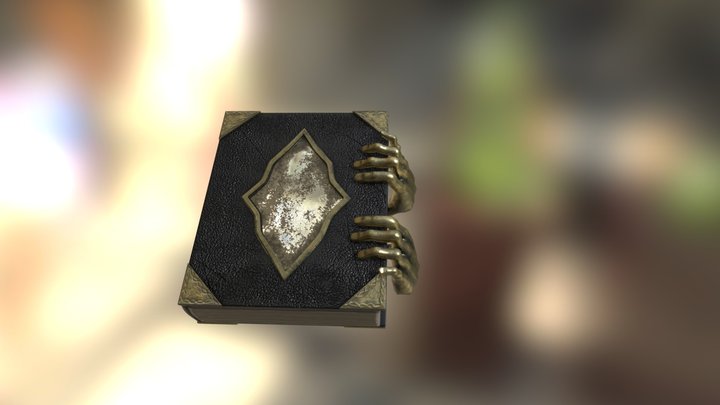 Entire Book With Hands 3D Model