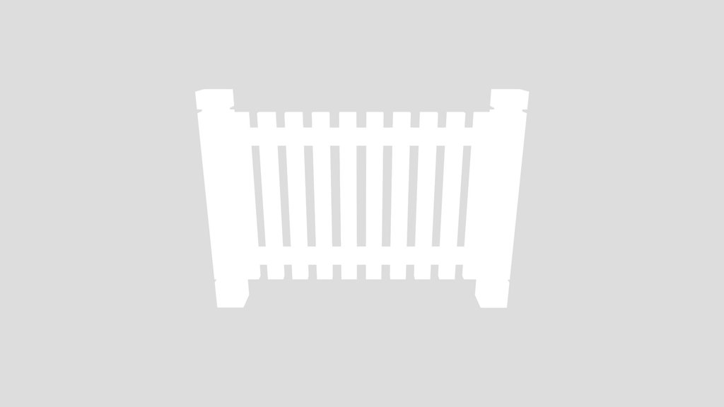 Low Poly Stylized Wooden Fence