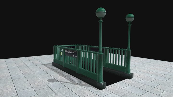 Subway Entrance V1 3D Model