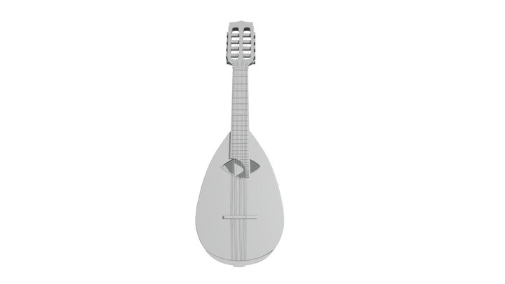 Mandolino guitar Neapolitan musical instrument 3D Model