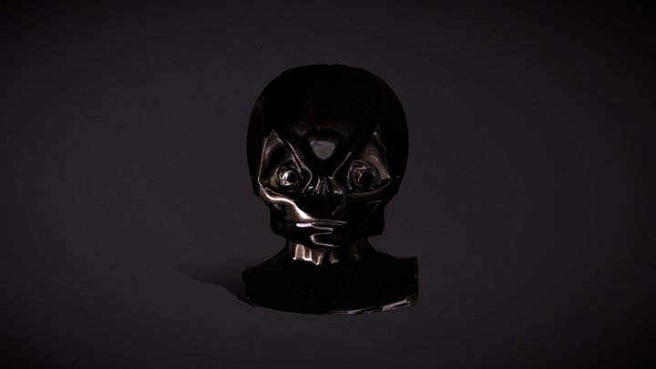 Alien-like skull head 3D Model