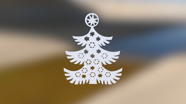 Newyaer pattern Christmas tree 3D Model