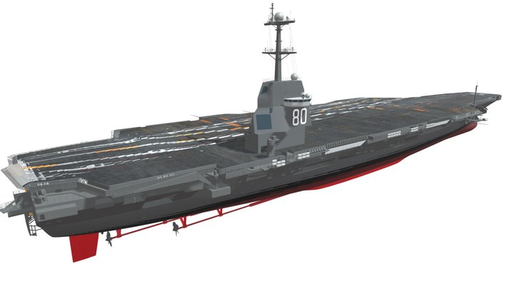 USS CVN 80 Aircraft Carrier 3D Model