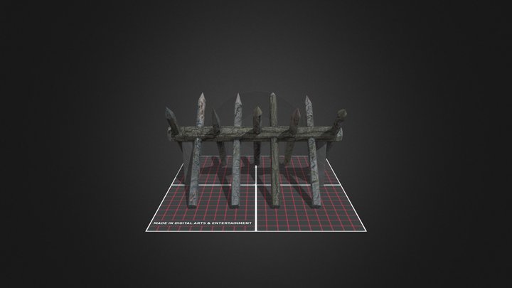 Wooden Barricade 3D Model