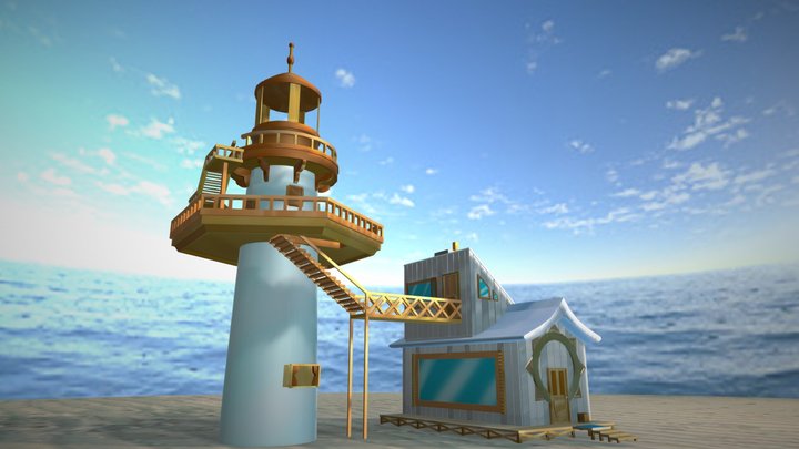 Relaxed Beach 3D Model
