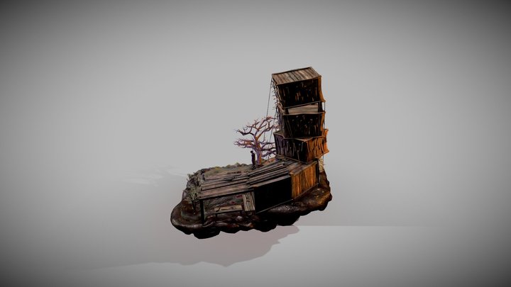 Murderer Scene Diorama 3D Model