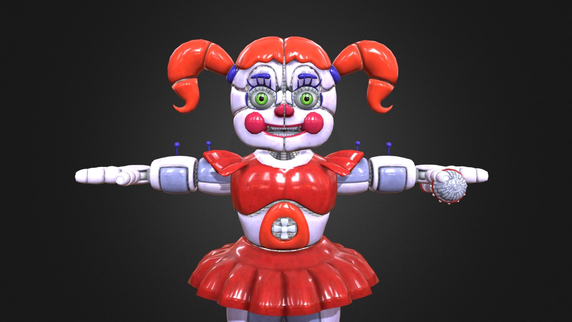 Circus Baby Ar Fnaf Download Free 3d Model By Fgvcvvjn Afa4084