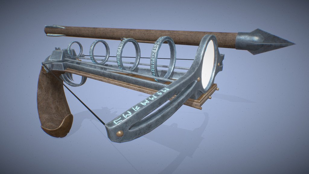 Magic crossbow with Scandinavian runes