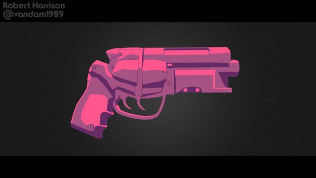 Blader Runner Gun WIP 3D Model