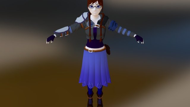 RWBY style Character WIP 3D Model