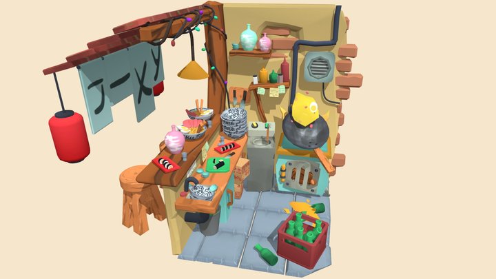 Ramen Store Retake 3D Model