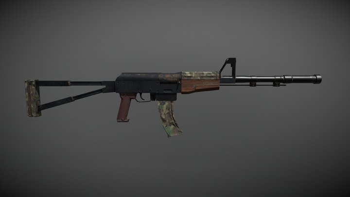 AK-74 for Metro Exodus 3D Model