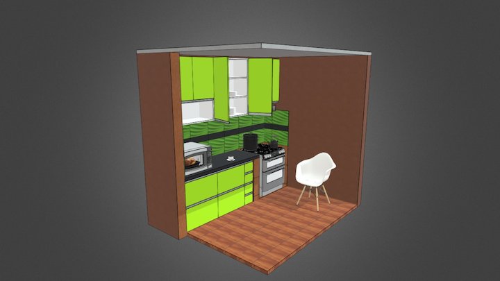 Cocina Green 3D Model
