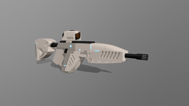Sci-Fi Gun | Game-Ready 3D Weapon 3D Model