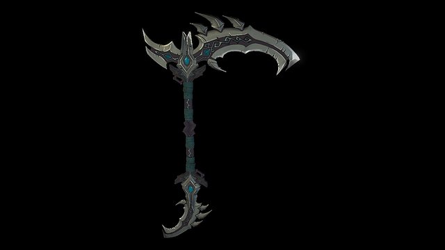 Stylized scythe 3D Model
