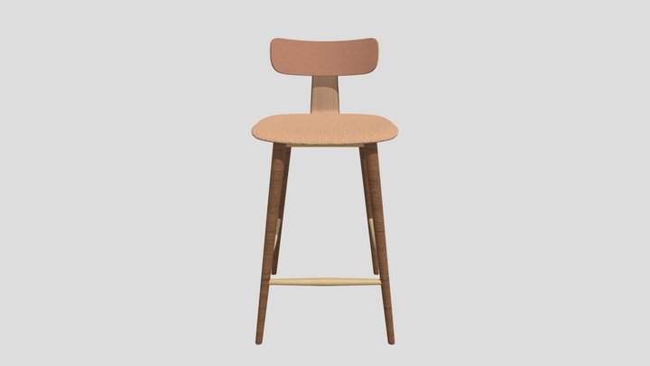 laos Bar Chair 3D Model