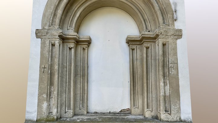 Románský portál – kostel sv. Bartoloměje, Vážany 3D Model