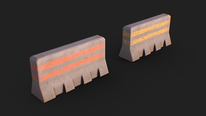 Concrete Barrier – Modello 3D gratuito STL