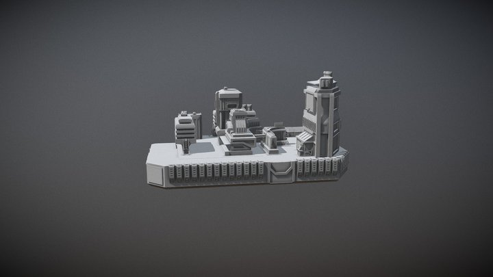 Cyberpunk City5 3D Model