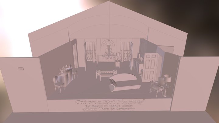 'Cat on a Hot Tin Roof' Theatrical Set Design 3D Model