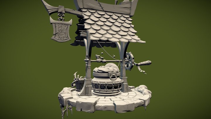 The witch's well sculpt 3D Model