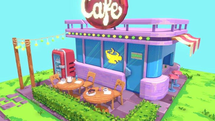 Cozy Cafe 3D Model