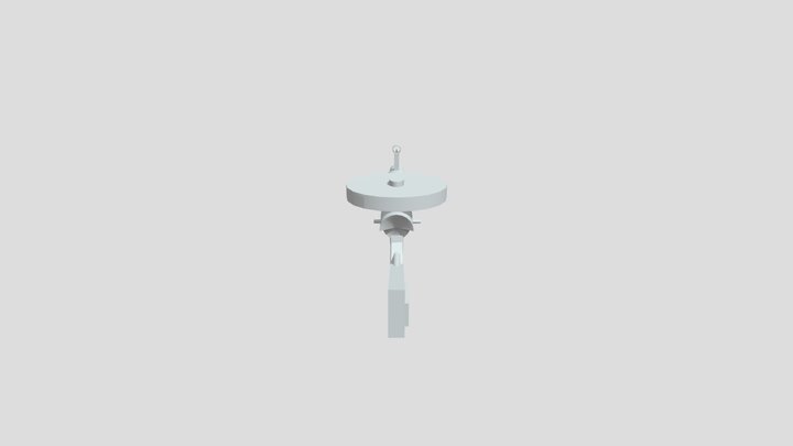 Plate Gun Animation early 3D Model