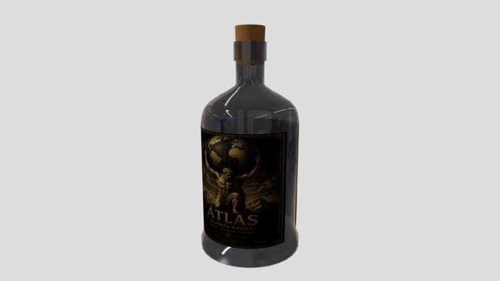 Simple empty whisky bottle (CZ) – Free 3D Model STL
