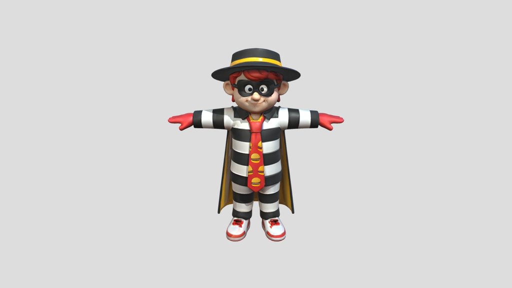 Cartoon prisoner costume character