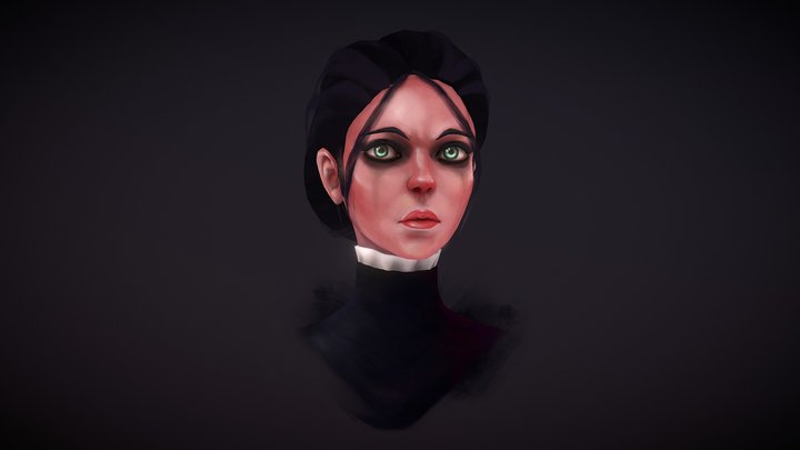 Girl Portrait 3D Model