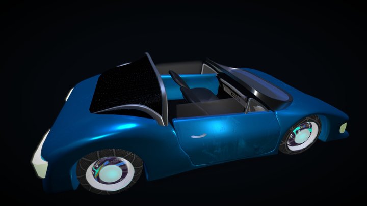Work in progress Sci fi car 3D Model