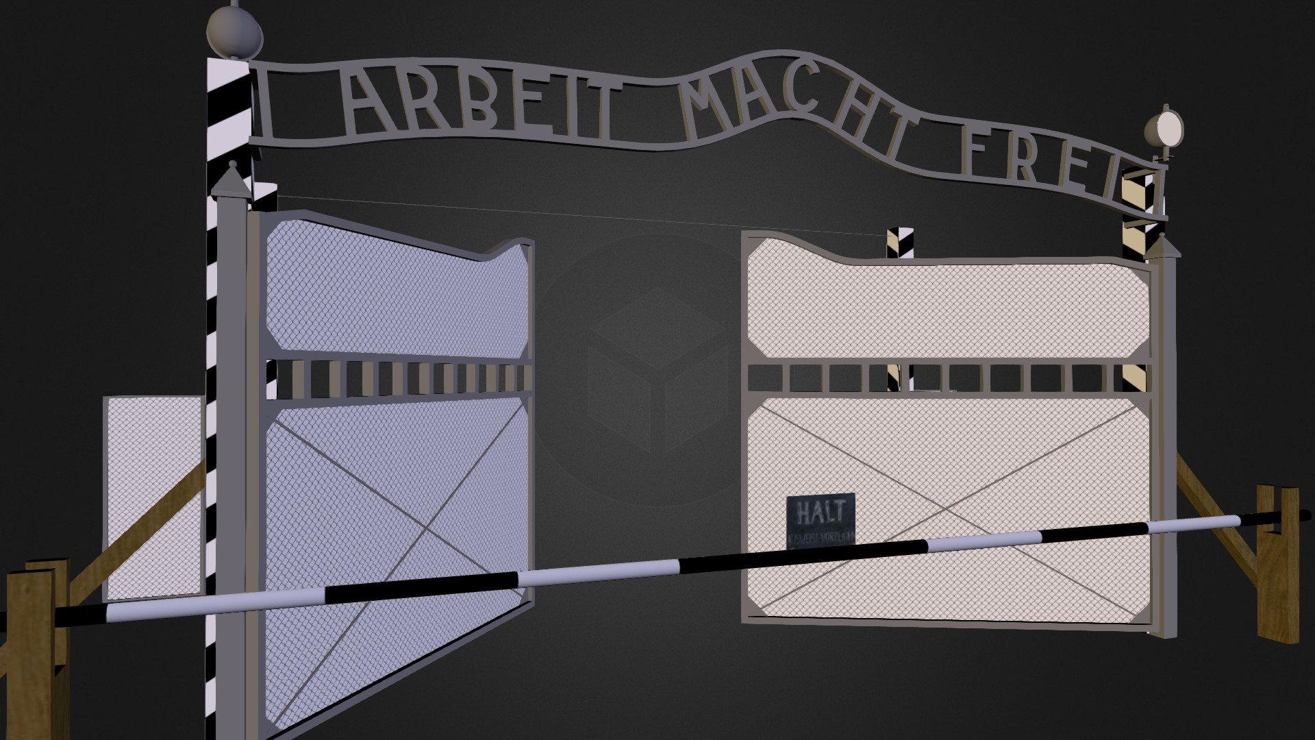 Arbeit Macht Frei Gate - 3D model by OrbiTotal [afafca7] - Sketchfab