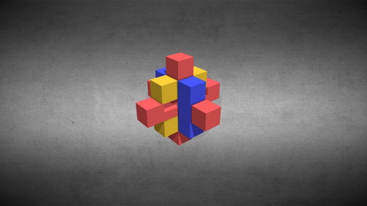 Star Puzzle - animated solution 3D Model