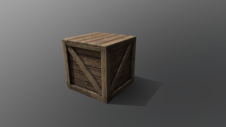 Wooden Box 3D Model