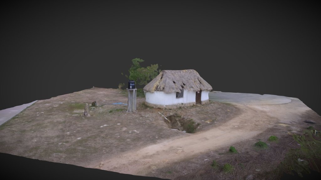 Casa tradicional maya - 3D model by ArqueoDron (@ArqueoDron) [afb3e7a]