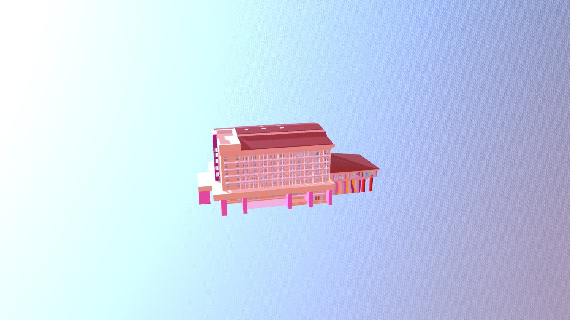 ตึกมนุษย์ศาสตร์ 1 - 3D model by seksit.jia [afb3f0d] - Sketchfab