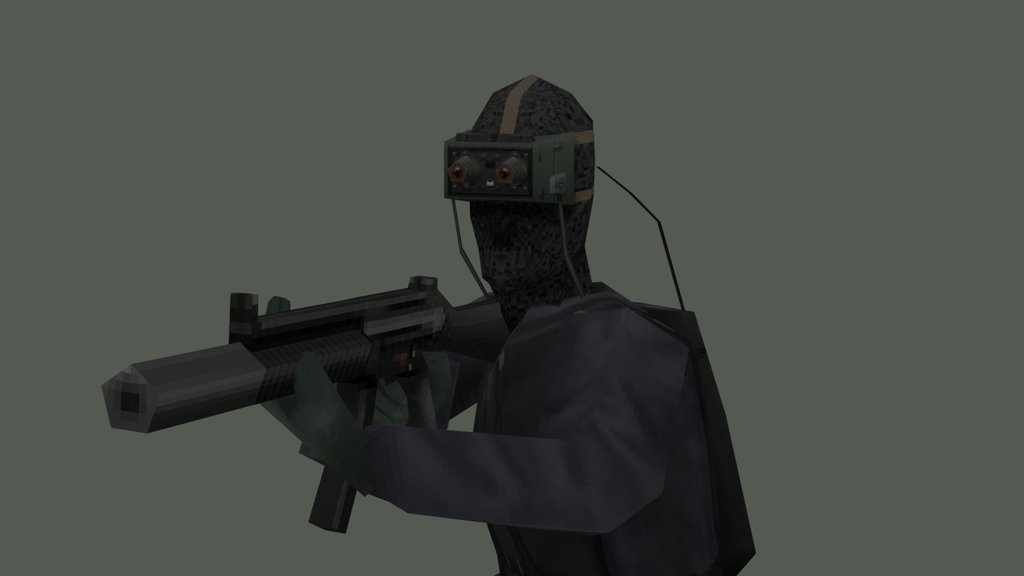 PS1/Low Poly Night Vision Special Forces Soldier