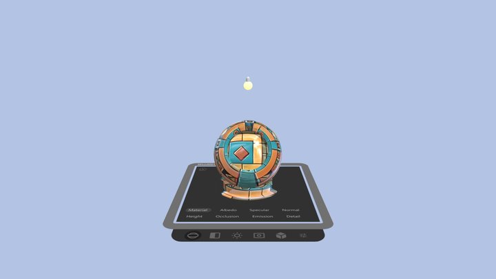 Shader Ball – Material Inspector (3D Mockup) 3D Model