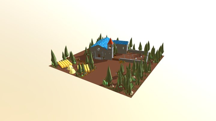 Monastery Tile 3D Model
