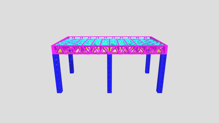 1. Модель - Баухаус Навес 3.7х7 3D Model