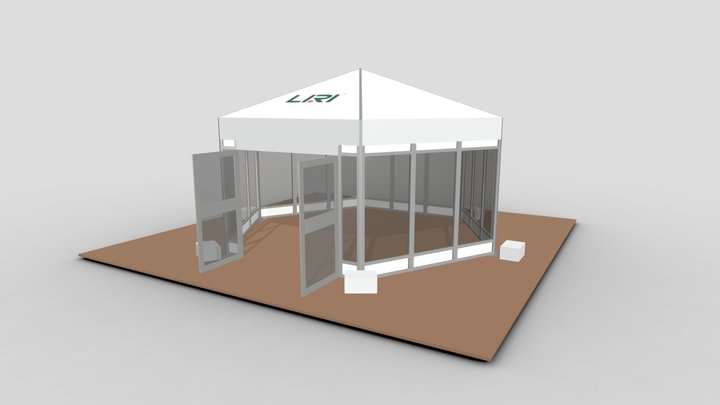 6 Sided Polygon Tent 3D Model
