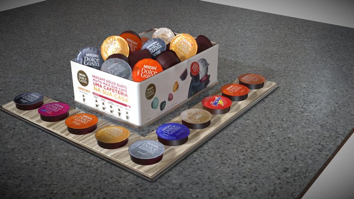 DOLCE GUSTO BOX AND CAPSULES 3D Model