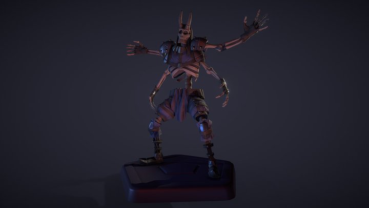 Hecatossis - Dead Skeleton in pose 3D Model