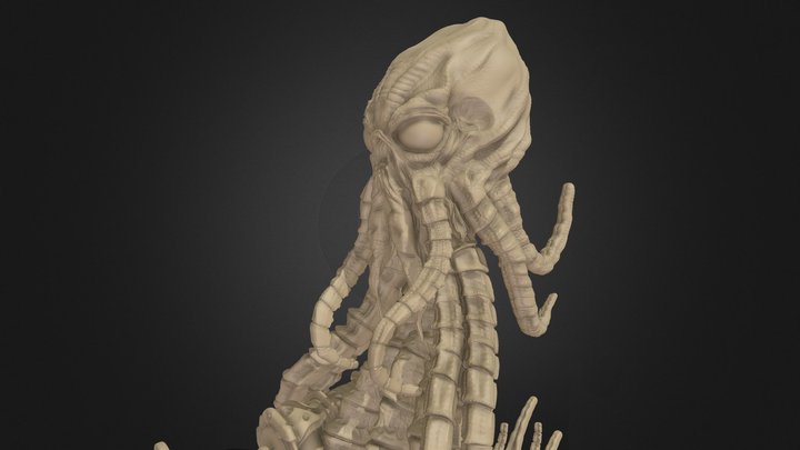 H.G Wells Martian 3D Model
