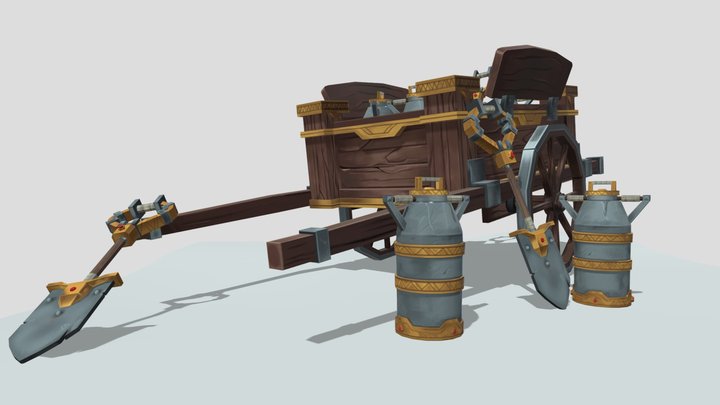 [STUDENT WORK] Dwarf's Cart 3D Model
