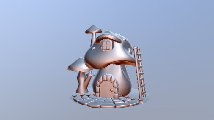 Mushroom House 3D Model