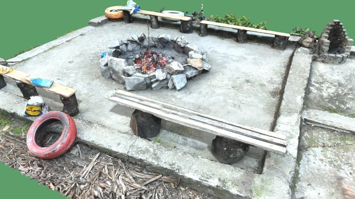 Vatra - foc de tabara 3D Model