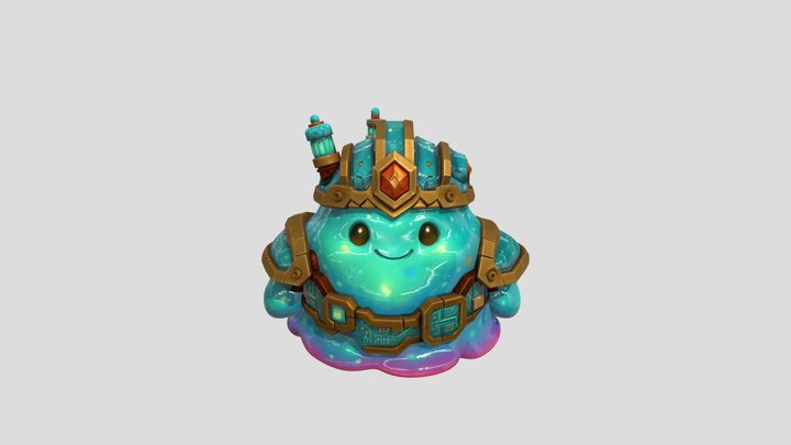 Blob Techno Slime - Hand-Painted Dragon
